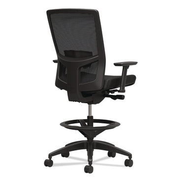 Workplace2.0™ 500 Series Mesh and Fabric Stool, Supports to 300 lb, 24.6 x 34.4 Seat Height, Black Seat, Black Back, Black Base (WLB51975)