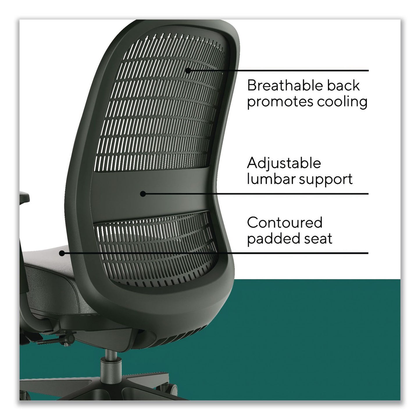 Workplace2.0™ Health Bedford Polyurethane Nylon Task Chair, Supports Up to 275 lbs, 18" to 21.6" Seat Height, Black Seat/Back/Base (WLBWP62574)