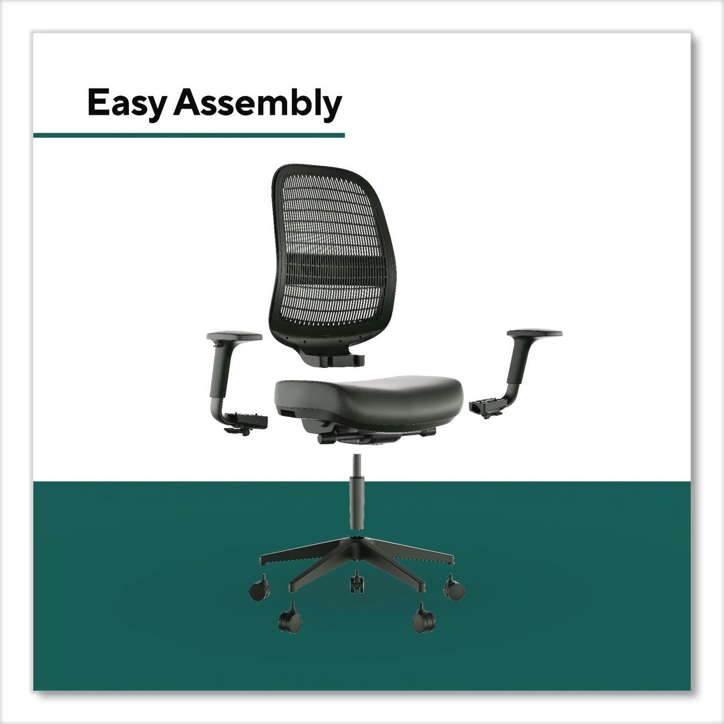 Workplace2.0™ Health Bedford Polyurethane Nylon Task Chair, Supports Up to 275 lbs, 18" to 21.6" Seat Height, Black Seat/Back/Base (WLBWP62574)