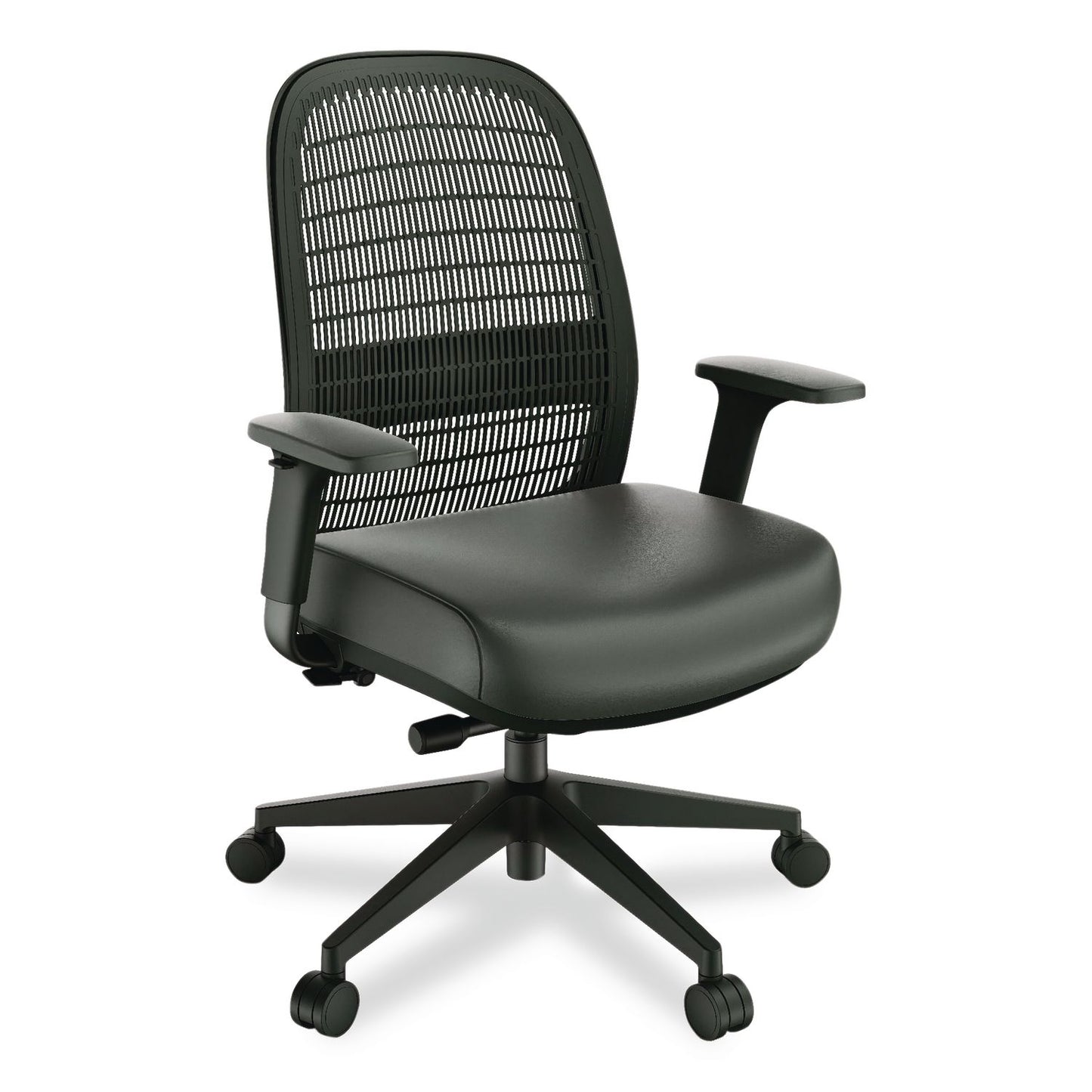 Workplace2.0™ Health Bedford Polyurethane Nylon Task Chair, Supports Up to 275 lbs, 18" to 21.6" Seat Height, Black Seat/Back/Base (WLBWP62574)
