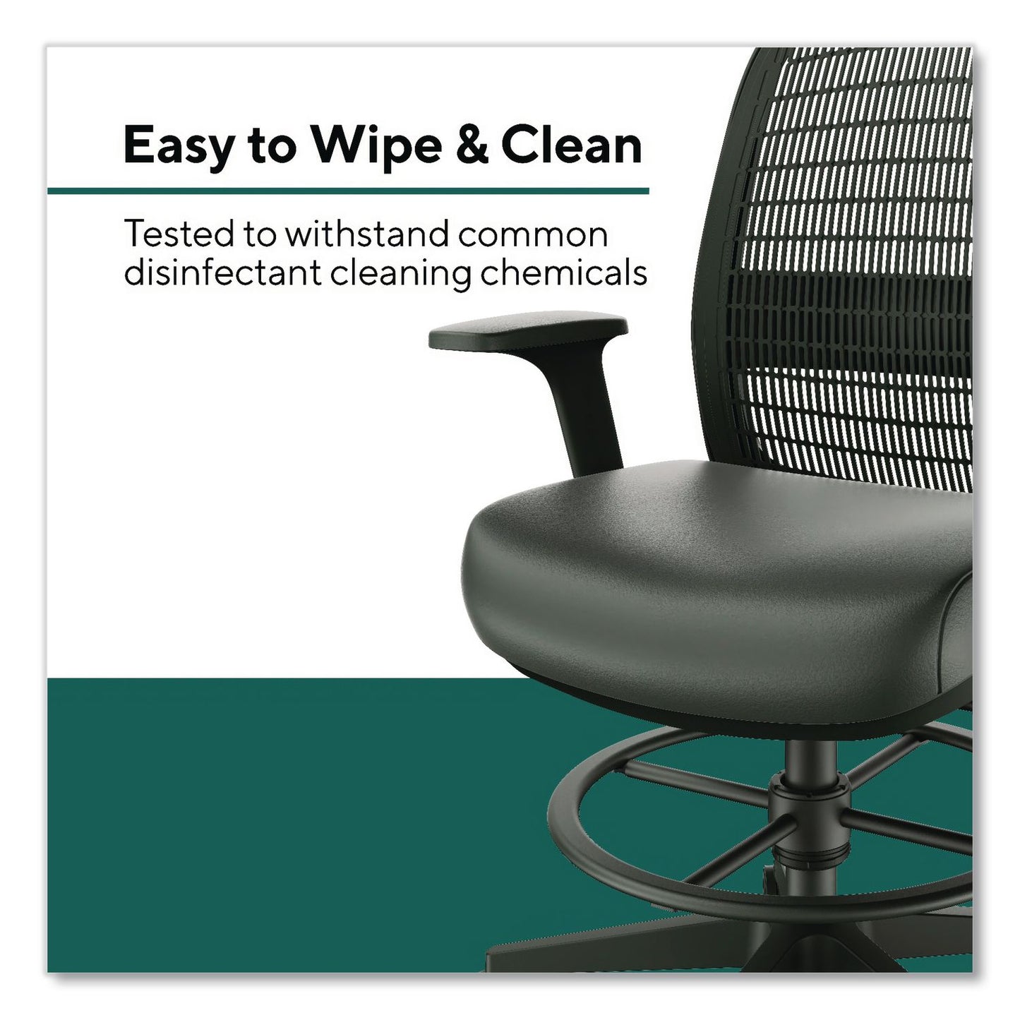 Workplace2.0™ Health Bedford Drafting Stool, Supports Up to 275 lb, 26.5x 33.6 Seat Height, Black Seat, Black Back, Black Base (WLBWP62575)