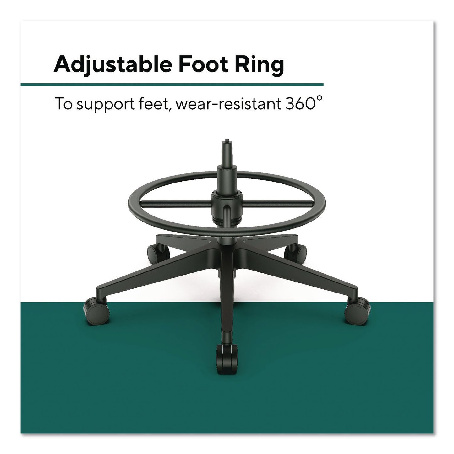 Workplace2.0™ Health Bedford Drafting Stool, Supports Up to 275 lb, 26.5x 33.6 Seat Height, Black Seat, Black Back, Black Base (WLBWP62575)