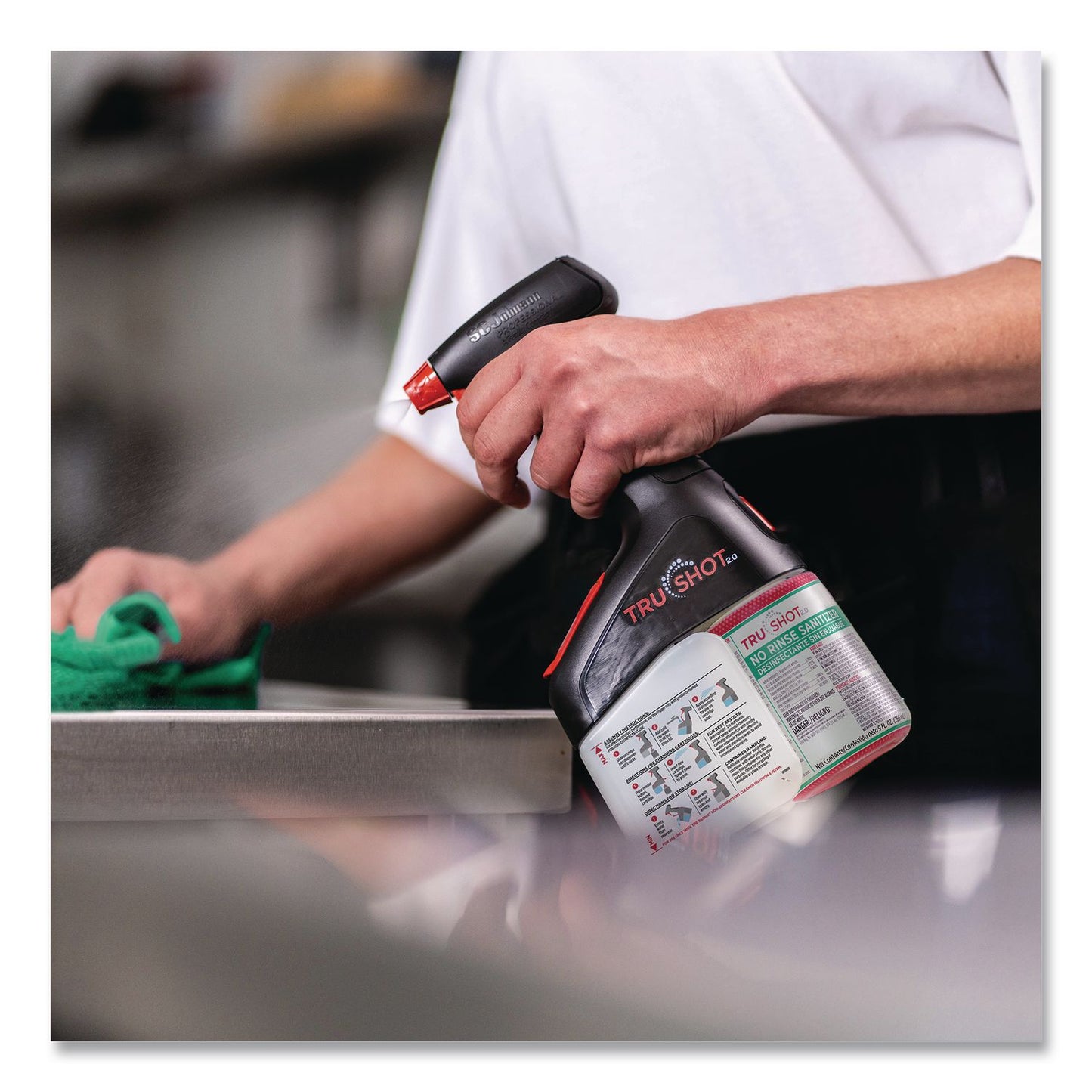 SC Johnson Professional® TruShot 2.0 No Rinse Sanitizer, 9 oz Cartridge, 4/Carton (SJN379852)