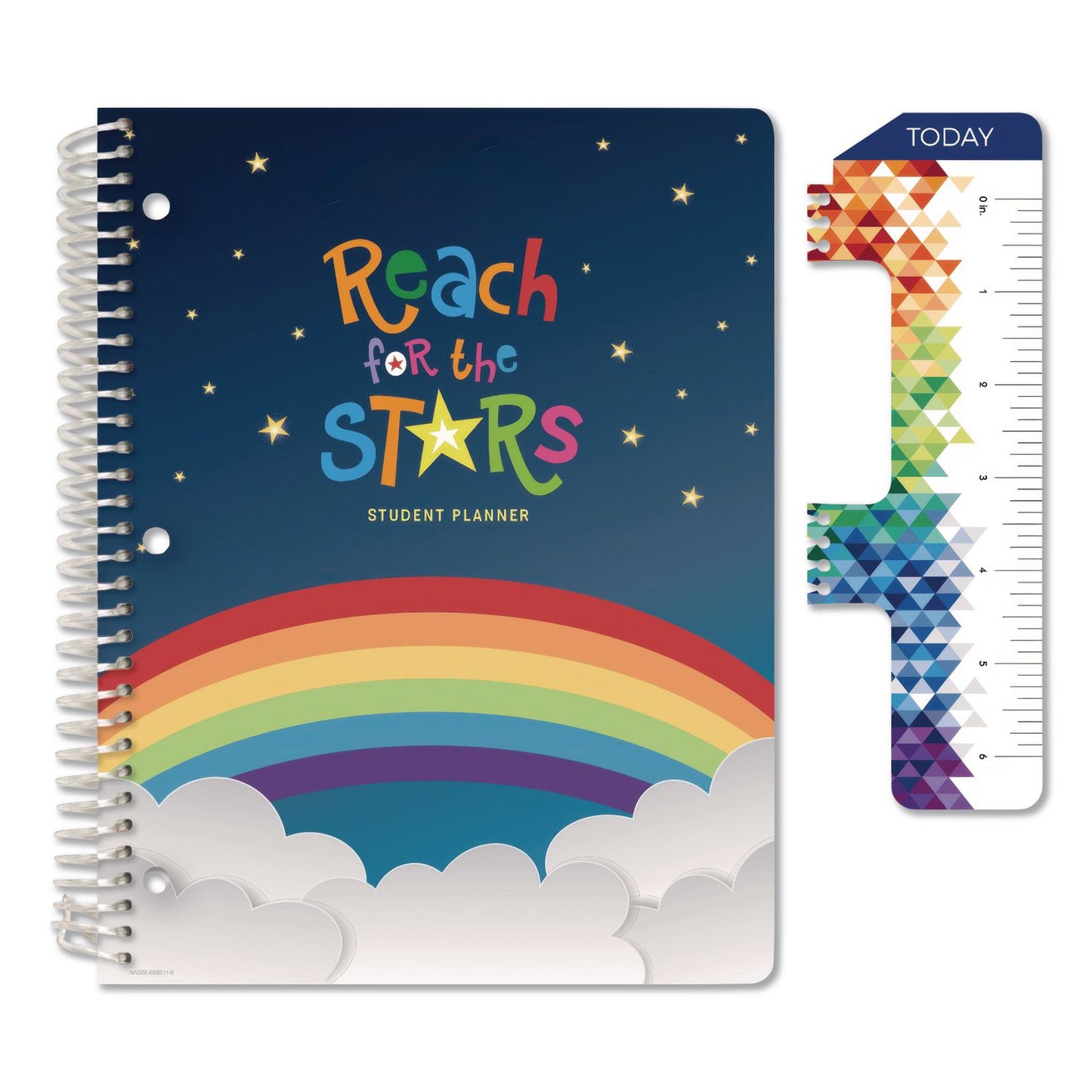 Global Printed Products Reach for the Stars Elementary Student Organizer, 11-Months: 7-Subject Day, Multicolor Cover, 11 x 8.5, Aug 2025 to June 2026 (GPUNAD26EB85112)