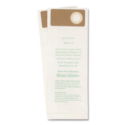 Green Klean® GK-CarpTwn Replacement Bag, 10 Bags/Pack, 10 Packs/Carton (GRKGKCARPTWN)