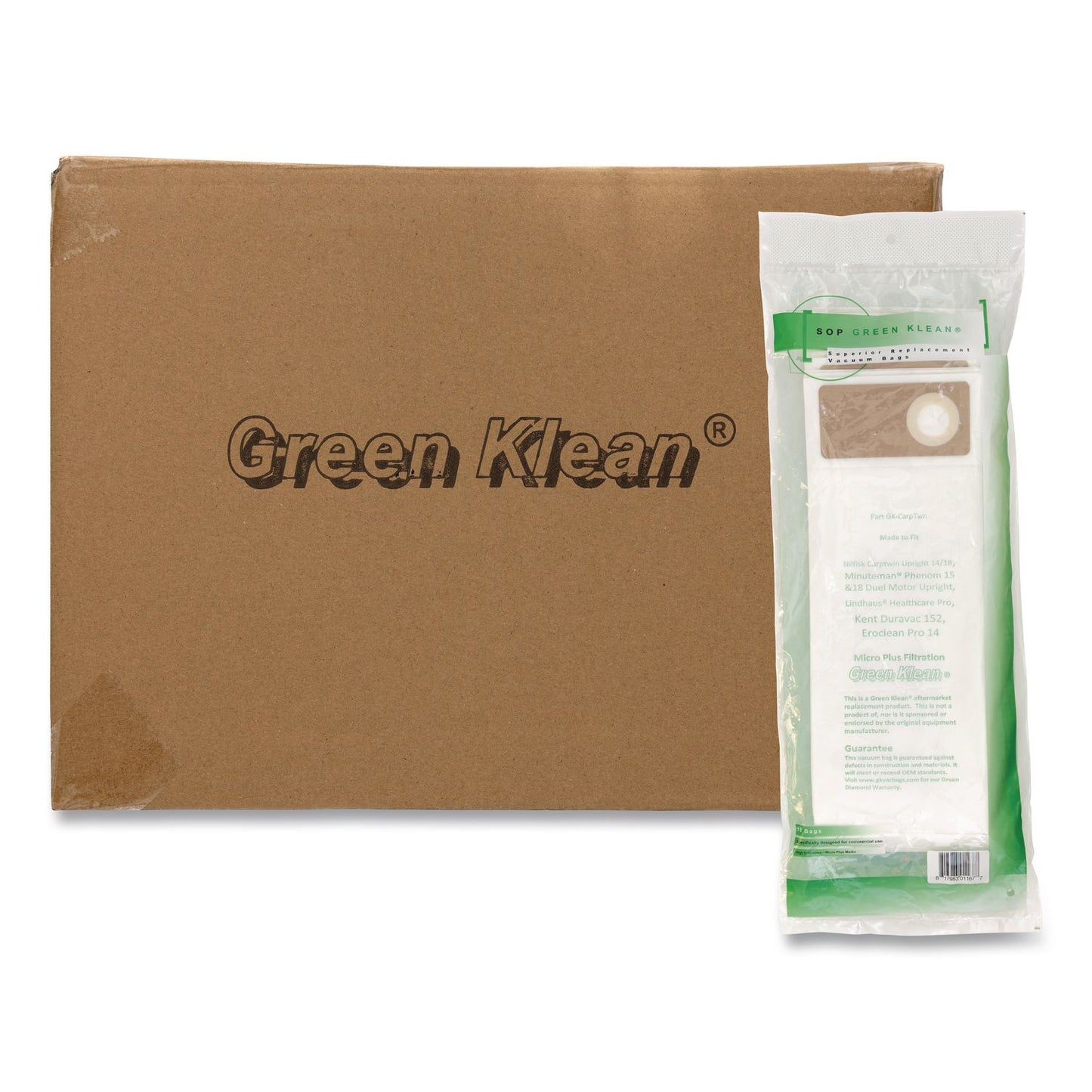 Green Klean® GK-CarpTwn Replacement Bag, 10 Bags/Pack, 10 Packs/Carton (GRKGKCARPTWN)