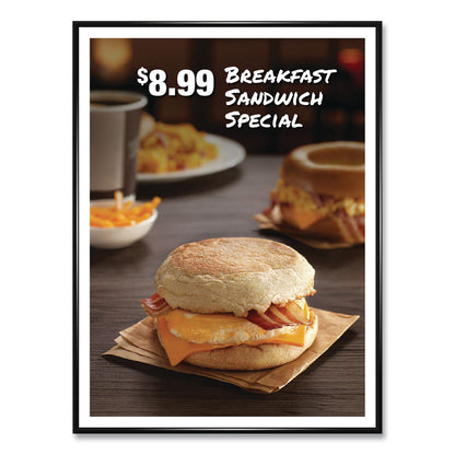 Excello Global Products® Poster Frame, Plastic, 12 x 18 Insert, Black, 10/Pack (EXOPPFRM1218CP)