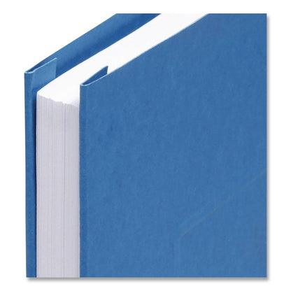 Oxford® Two-Prong Pressboard Report Covers, Two-Prong Fastener, 3" Capacity, 8.5 x 11, Blue/Blue, 5/Pack (OXF99401EE)