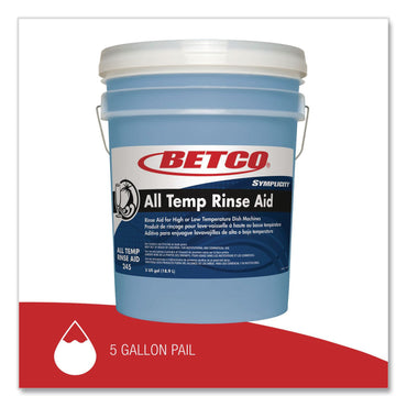 Betco® Symplicity All Temp Rinse Aid, 5 gal Pail (BET2457800)