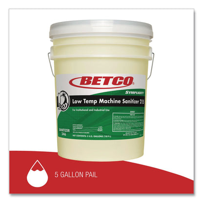 Betco® Symplicity Low Temp Machine Sanitizer, Chlorine Scent, 5 gal Pail (BET2467800)
