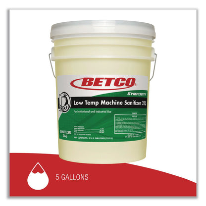 Betco® Symplicity Low Temp Machine Sanitizer, Chlorine Scent, 5 gal Pail (BET2467800)