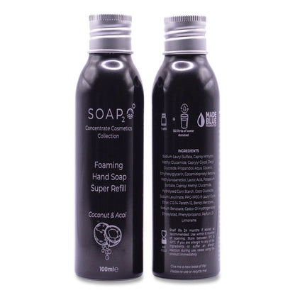 SOAP2O Concentrated Vial, Coconut Acai, 3.4 oz (SZOS2OAB100)