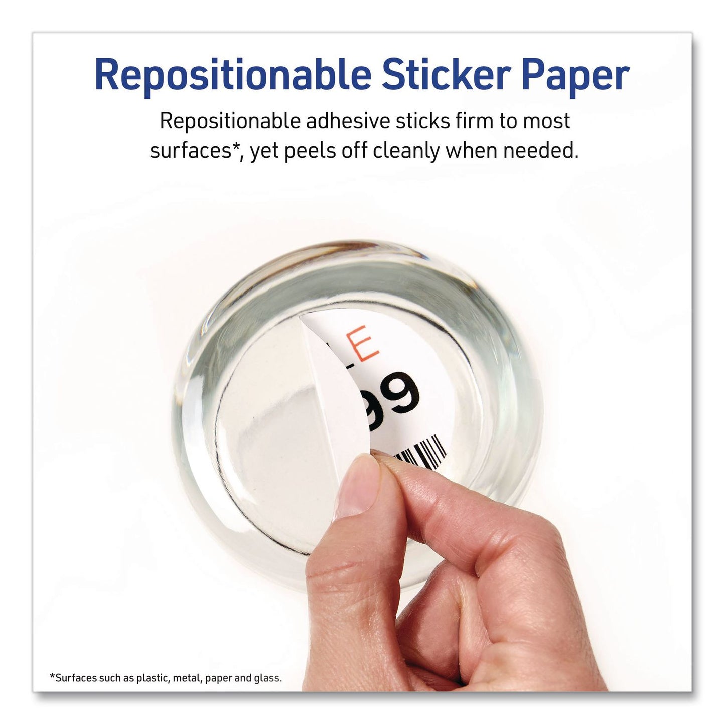 Avery® Multipurpose Sticker Project Paper, Inkjet, 8.5 x 11, 15 Sheets/Pack (AVE3383)