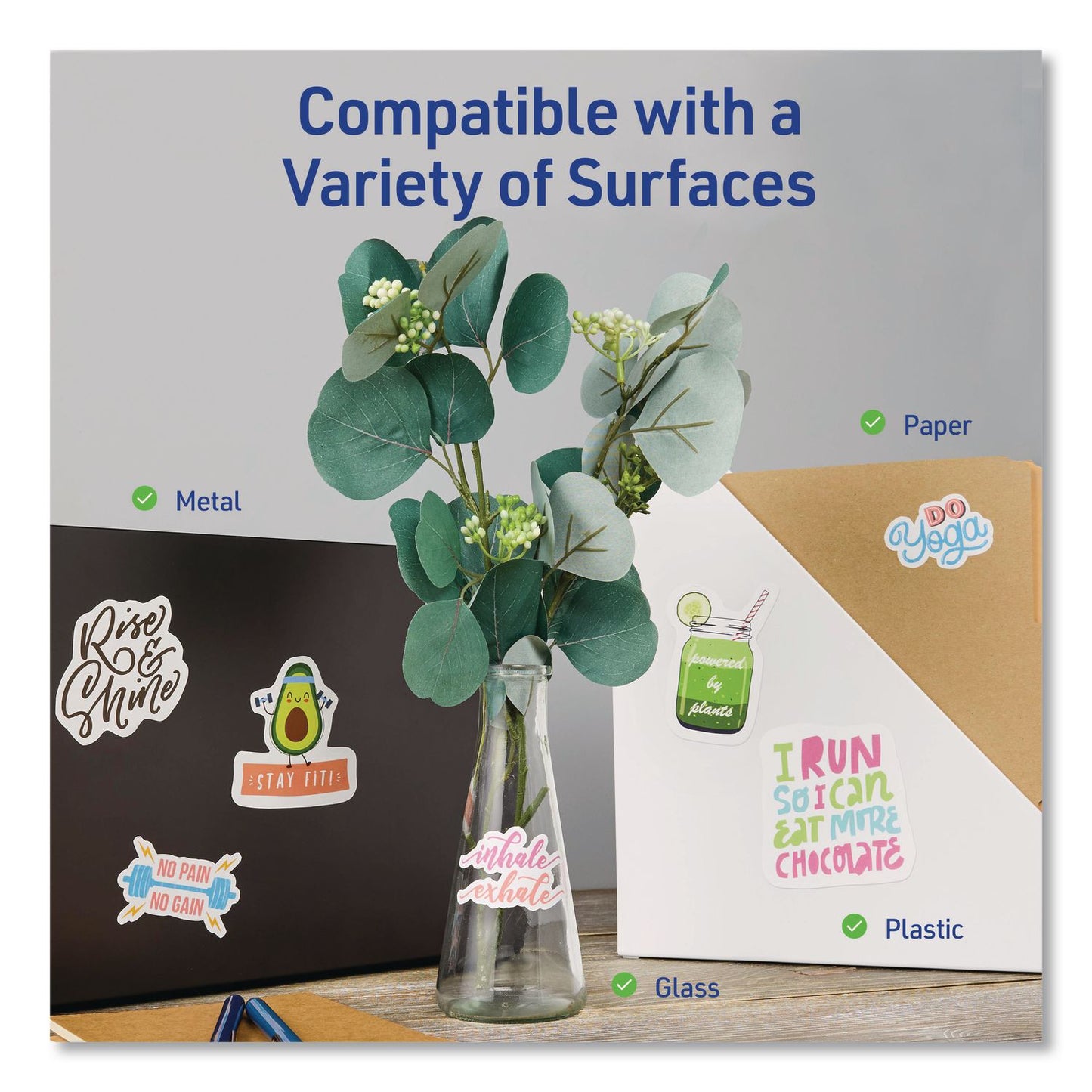 Avery® Multipurpose Sticker Project Paper, Inkjet, 8.5 x 11, 15 Sheets/Pack (AVE3383)