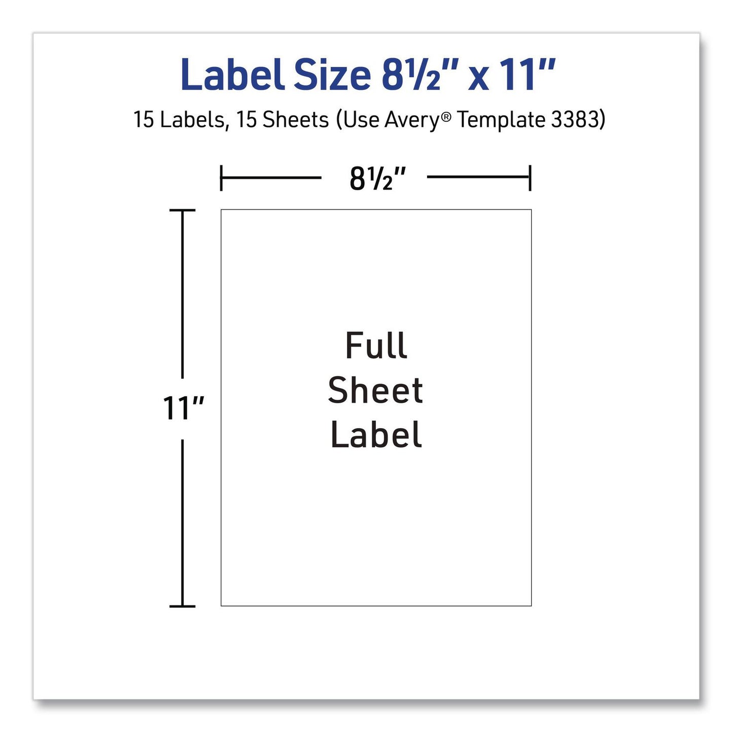 Avery® Multipurpose Sticker Project Paper, Inkjet, 8.5 x 11, 15 Sheets/Pack (AVE3383)