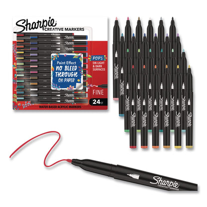 Sharpie® Creative Markers, Fine Tip Bullet Tip, Assorted, 24/Pack (SAN2209904)