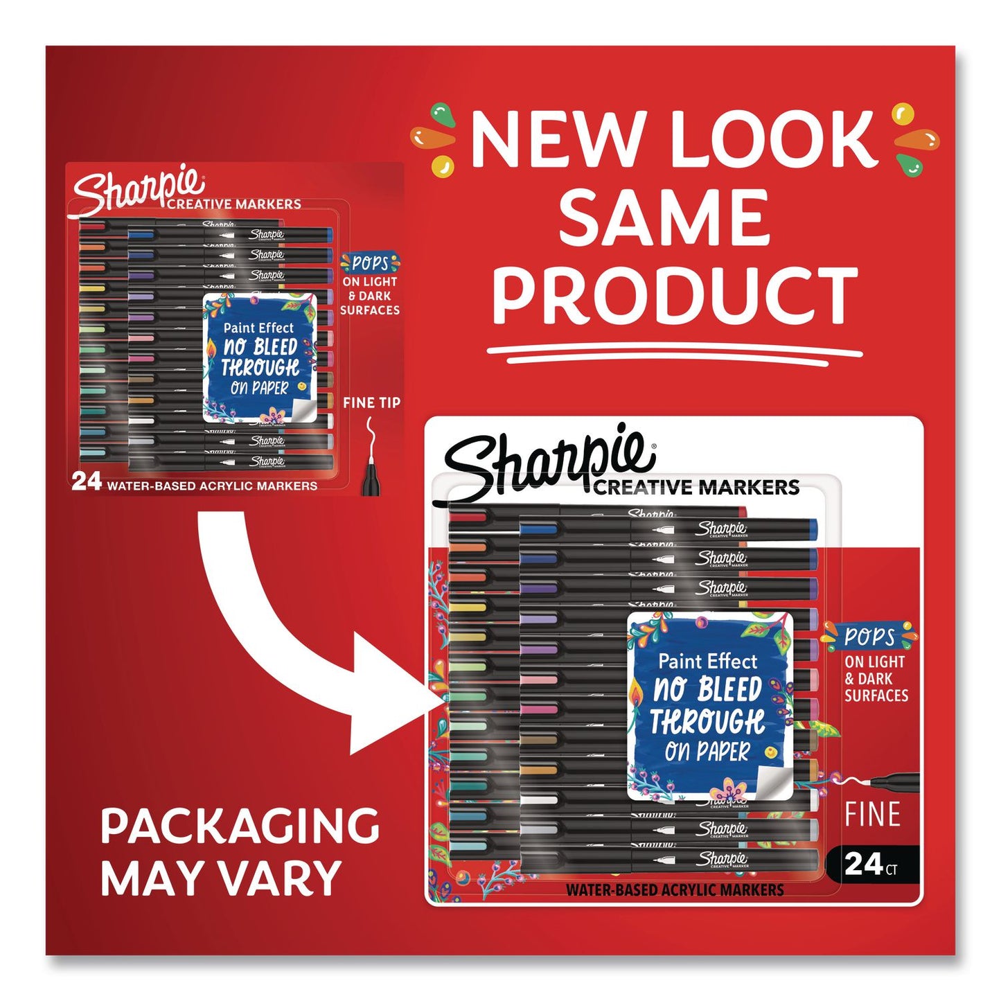 Sharpie® Creative Markers, Fine Tip Bullet Tip, Assorted, 24/Pack (SAN2209904)