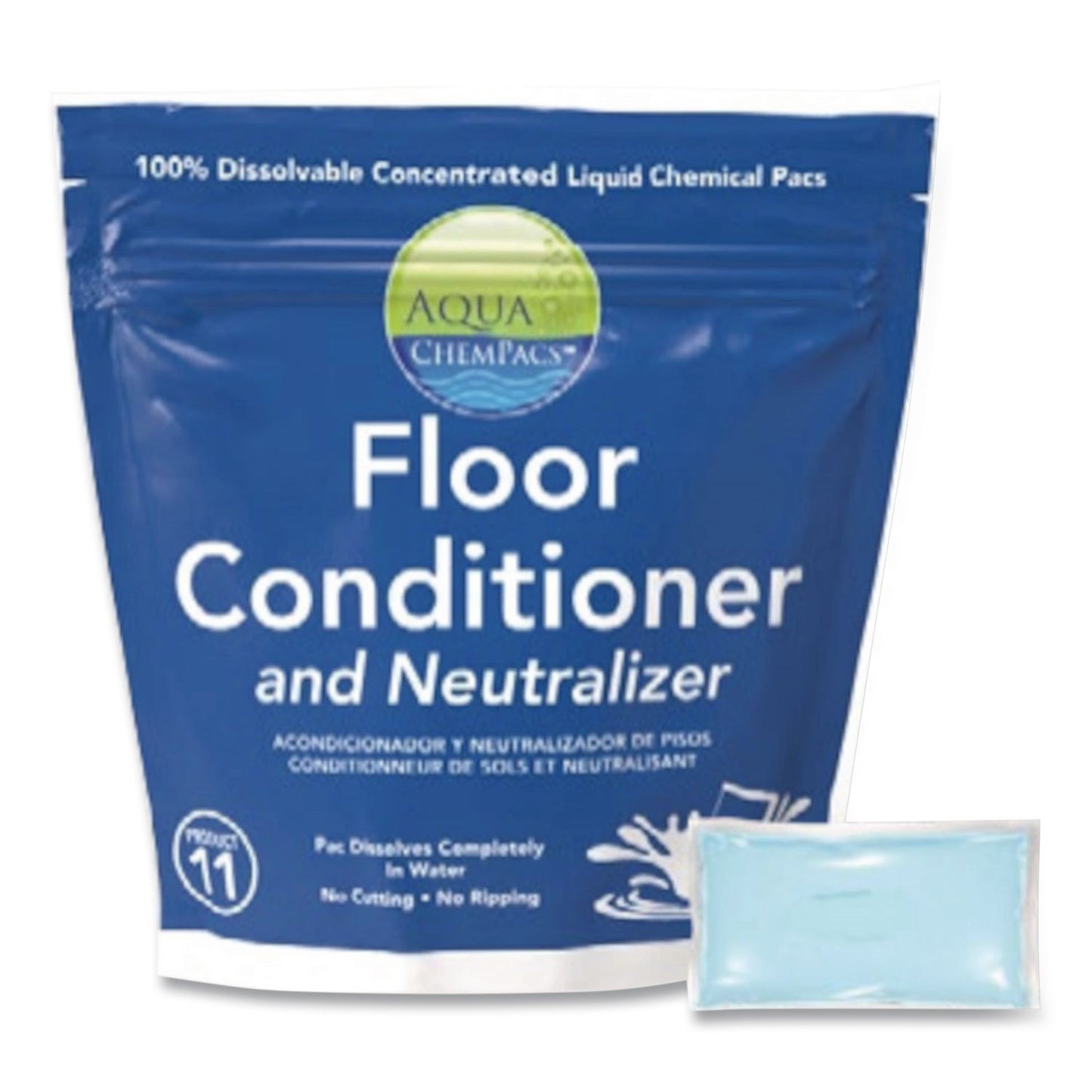 Diversey™ Aqua ChemPacs Floor Conditioner and Neutralizer, 100 ChemPacs/Carton (DVO9320929)