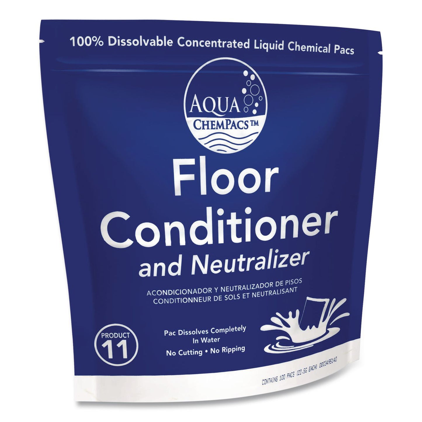 Diversey™ Aqua ChemPacs Floor Conditioner and Neutralizer, 100 ChemPacs/Carton (DVO9320929)