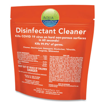 Diversey™ Aqua ChemPacs Disinfectant Cleaner Pods, Marine Scent, 100 Chem Pacs/Pack, 4/Carton (DVO9321131)