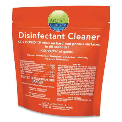 Diversey™ Aqua ChemPacs Disinfectant Cleaner Pods, Marine Scent, 100 Chem Pacs/Pack, 4/Carton (DVO9321131)