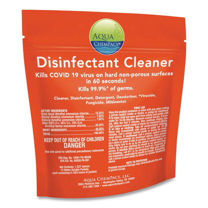 Diversey™ Aqua ChemPacs Disinfectant Cleaner Pods, Marine Scent, 100 Chem Pacs/Pack, 4/Carton (DVO9321131)