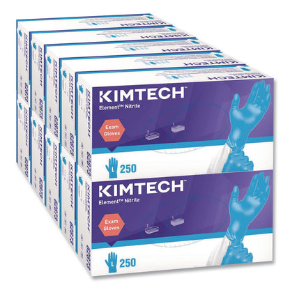 Kimtech™ Element Nitrile Exam Gloves, AQL 1.0, Large, 3.2 mil Thick, 9.3" Long, Blue, 250/Box, 10 Boxes/Carton (ANS62873)
