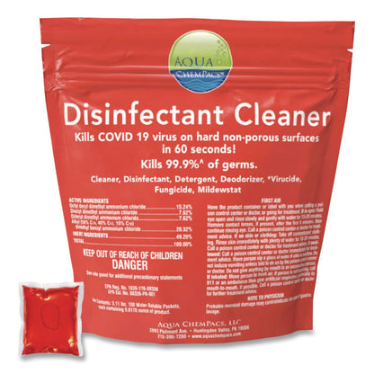 Diversey™ Aqua ChemPacs Disinfectant Cleaner Pods, Marine Scent, 100 Chem Pacs/Pack, 4/Carton (DVO9321131)
