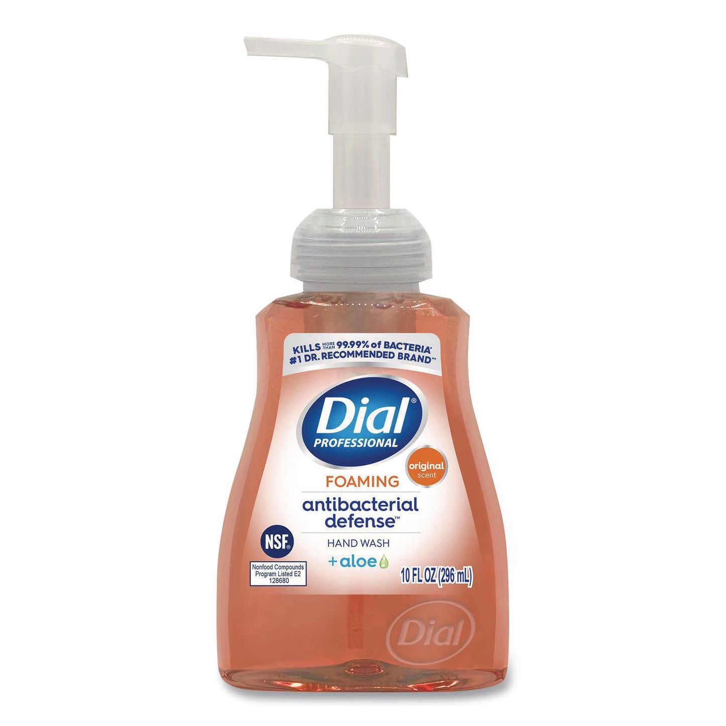 Dial® Professional Original Antibacterial Defense Foaming Hand Wash, Original Scent, 10 oz Pump Bottle (DIA35446EA)