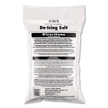 Scotwood Industries Rock Salt De-Icing Salt, 50 lbs Bag, 50/Pallet (SCWSWO50BRPLT)