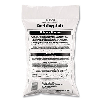 Scotwood Industries Rock Salt De-Icing Salt, 50 lbs Bag, 50/Pallet (SCWSWO50BRPLT)