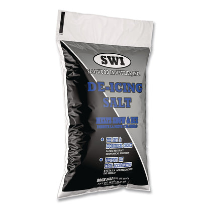 Scotwood Industries Rock Salt De-Icing Salt, 50 lbs Bag, 50/Pallet (SCWSWO50BRPLT)
