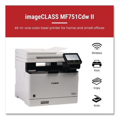 Canon® imageCLASS MF751Cdw II, Wireless Multifunction Laser Printer, Copy/Print/Scan (CNM7185C016)