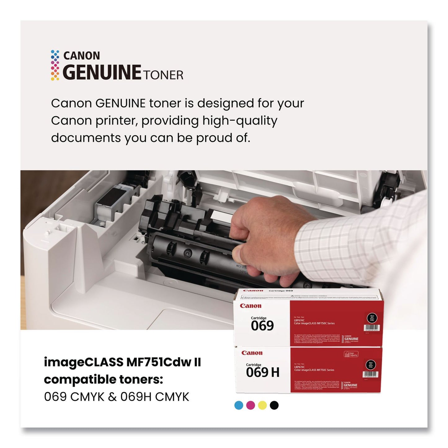 Canon® imageCLASS MF751Cdw II, Wireless Multifunction Laser Printer, Copy/Print/Scan (CNM7185C016)