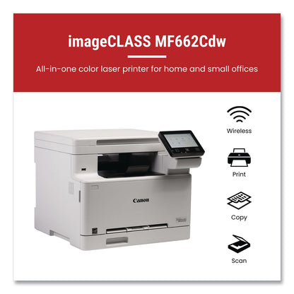 Canon® imageCLASS MF662Cdw Wireless Multifunction Laser Printer, Copy/Print/Scan (CNM6928C016)