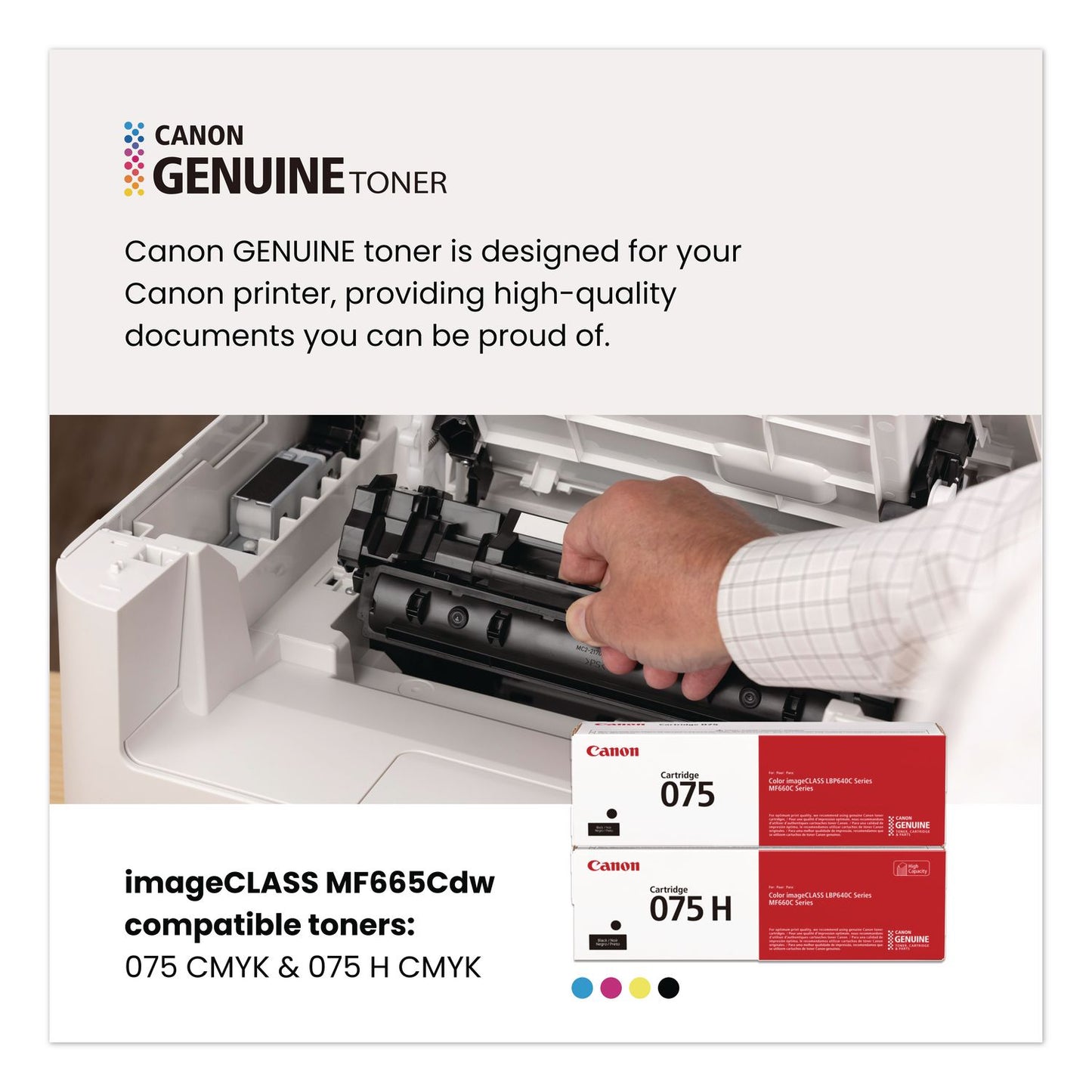 Canon® imageCLASS MF665Cdw Wireless Multifunction Laser Printer, Copy/Fax/Print/Scan (CNM6928C005)