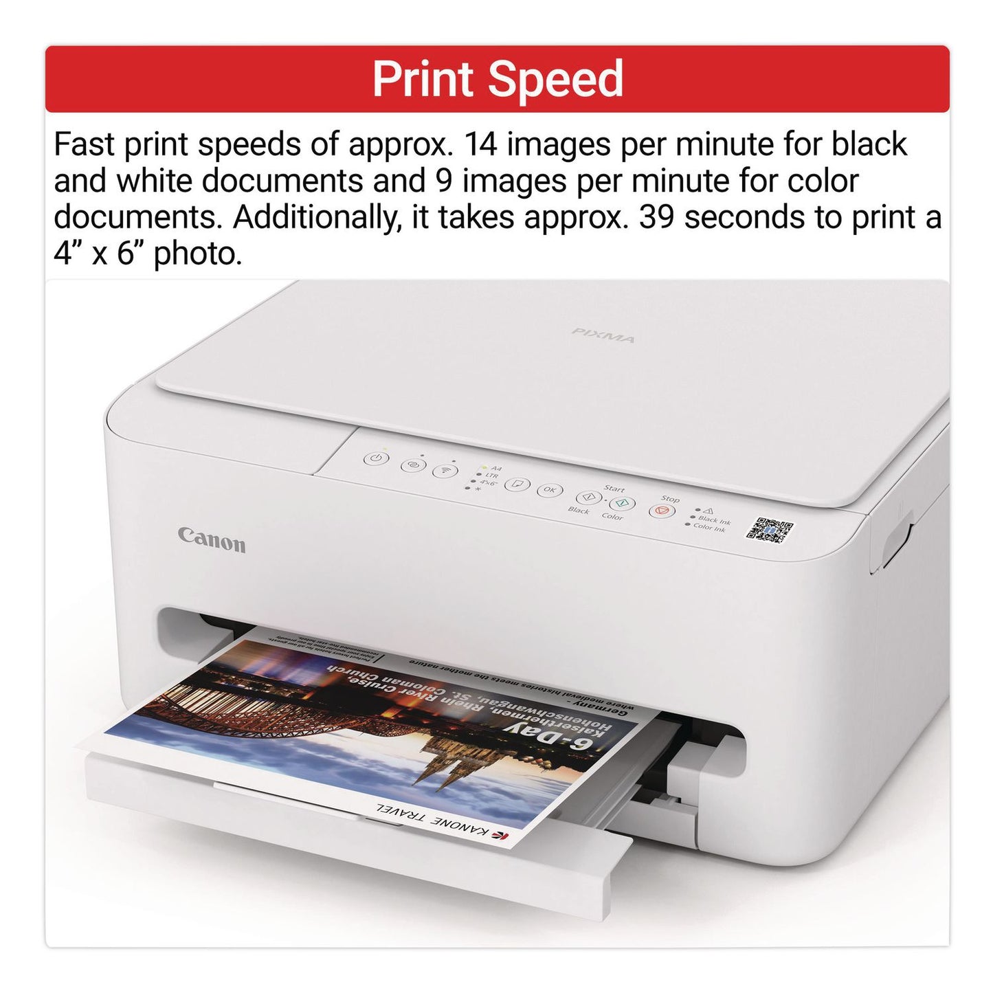 Canon® PIXMA TS4320 Inkjet Printer, Copy/Print/Scan (CNM7181C002)
