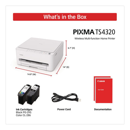 Canon® PIXMA TS4320 Inkjet Printer, Copy/Print/Scan (CNM7181C002)