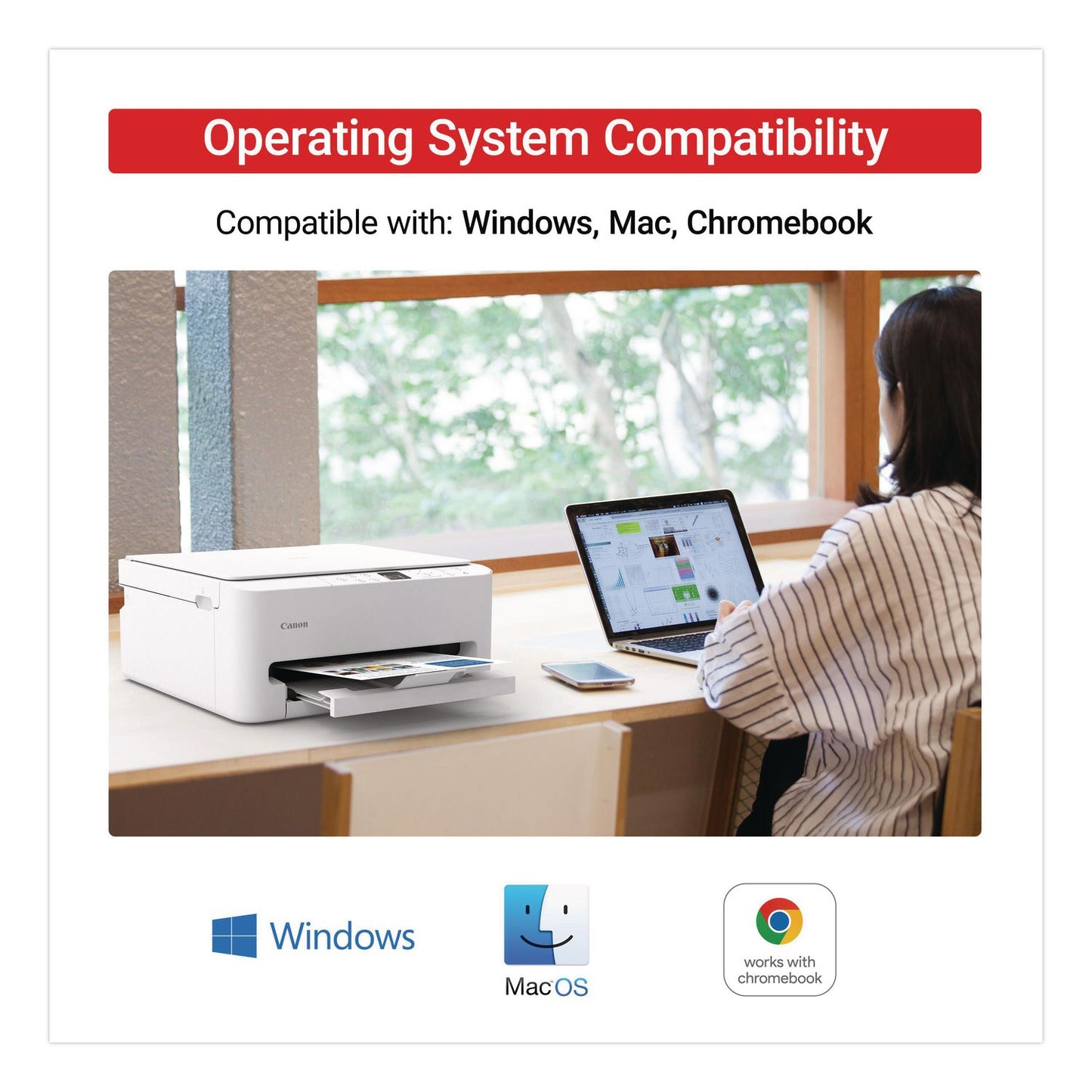 Canon® PIXMA TS6520 Inkjet Printer, Copy/Print/Scan (CNM7179C002)