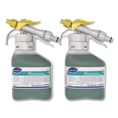 Diversey™ Crew Restroom Floor/Surface Non-Acid Disinfectant Cleaner, Fresh Scent, 1.5 L RTD Bottle, 2/Carton (DVS101105992)
