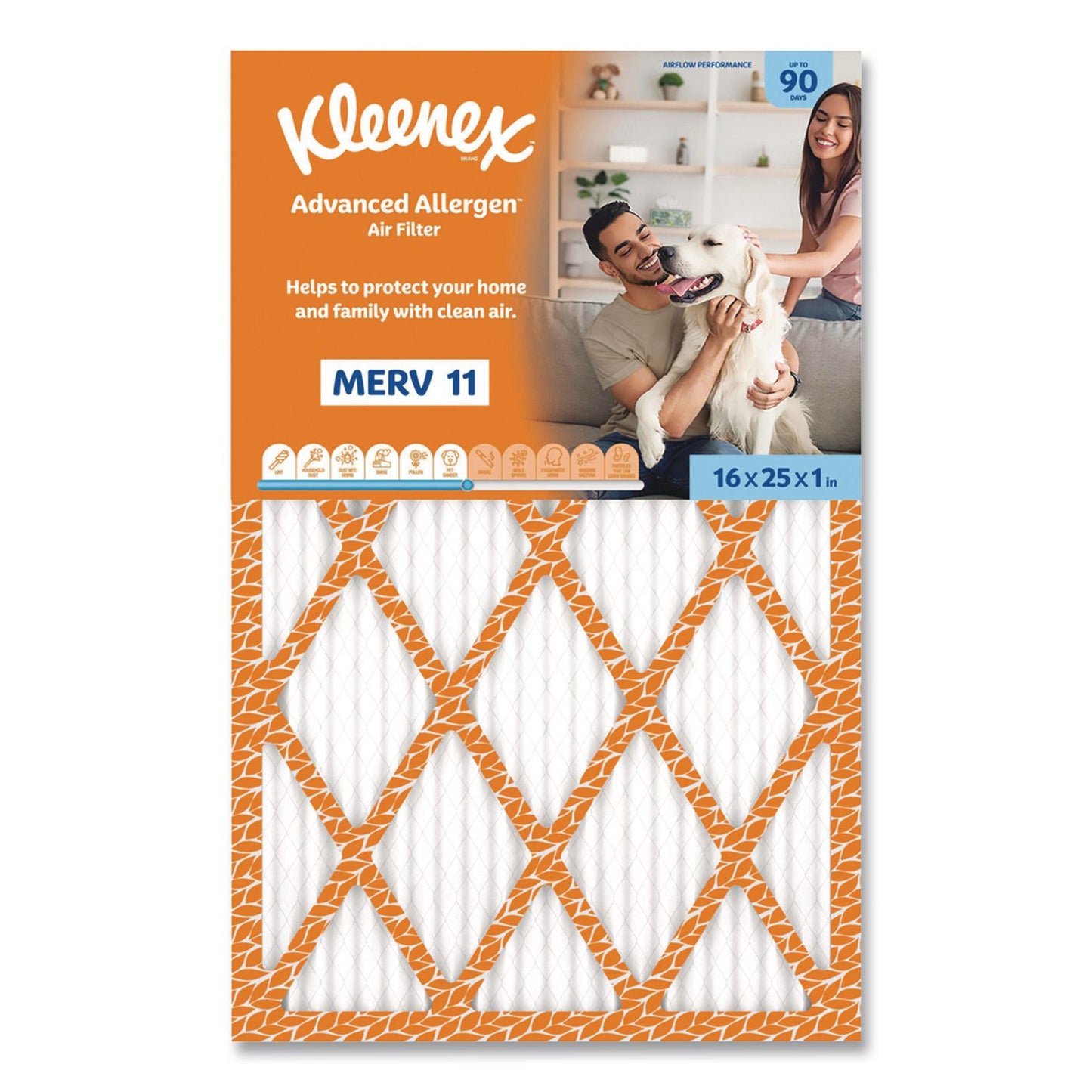 Kleenex® Advanced Allergen Air Filter MERV 11, 16 x 25, 6/Carton (KCM56047)