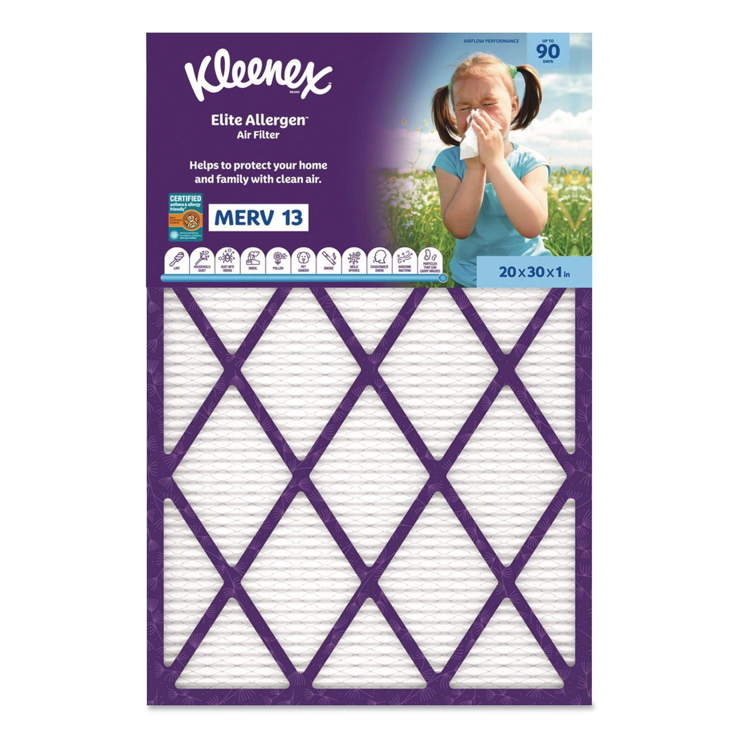 Kleenex® Elite Allergen Air Filter, MERV 13, 20 x 30, 6/Carton (KCM56076)