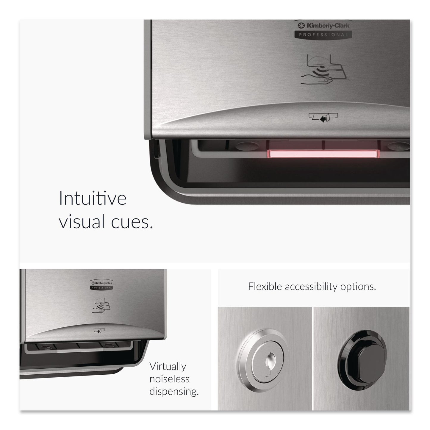 Kimberly-Clark Professional* ICON Faceplate for Automatic Roll Towel Dispenser, 14.06" x 0.05" x 12", Stainless Steel (KCC54109)