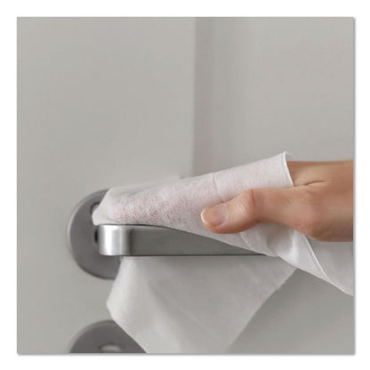 Carlisle WipesPlus Disinfecting Surface Wipes, 1-Ply, 7 x 8, Lemon Scent, White (CFS37701EA)