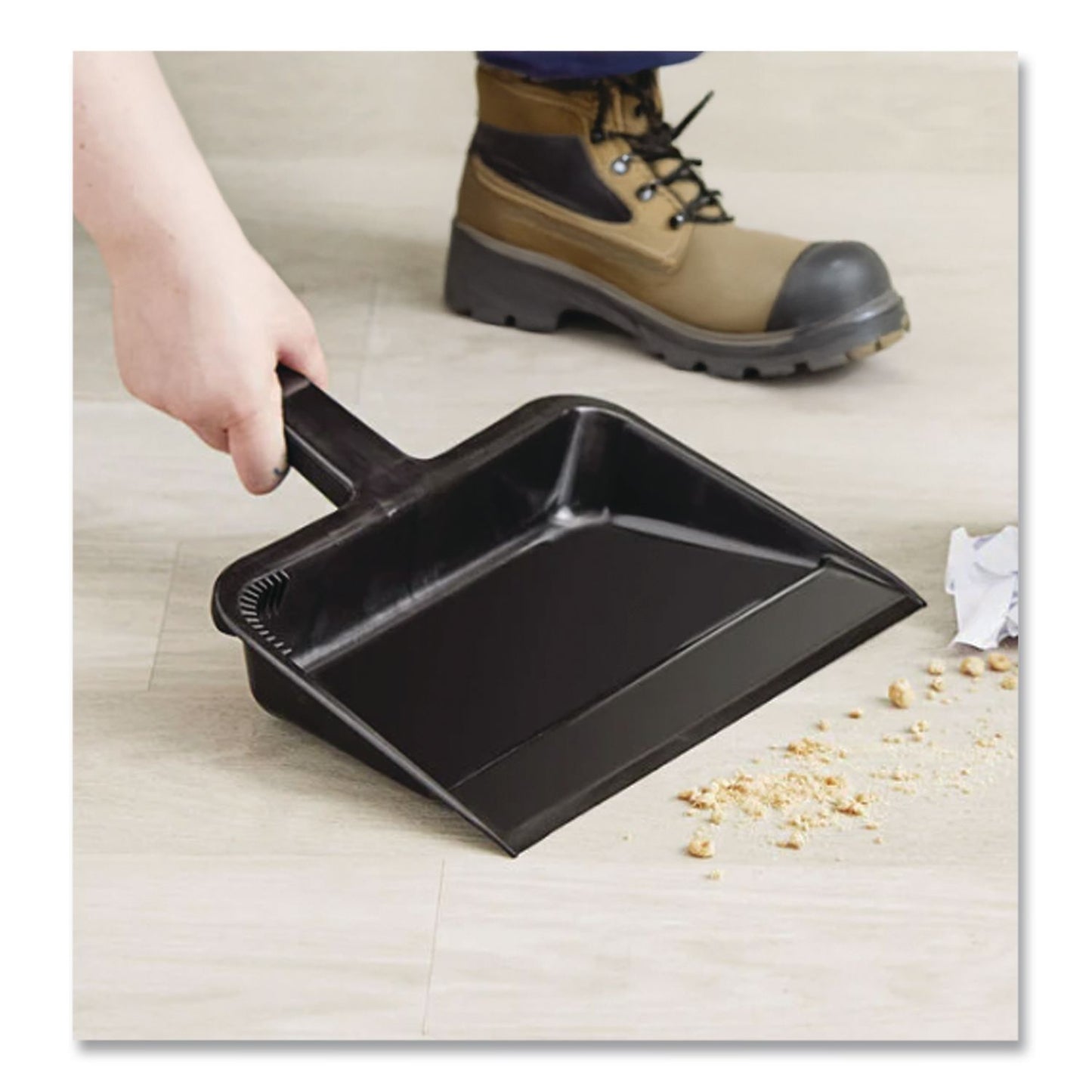 Impact® Value-Plus Dustpan, 12" x 11", Polypropylene, Black (IMP710)