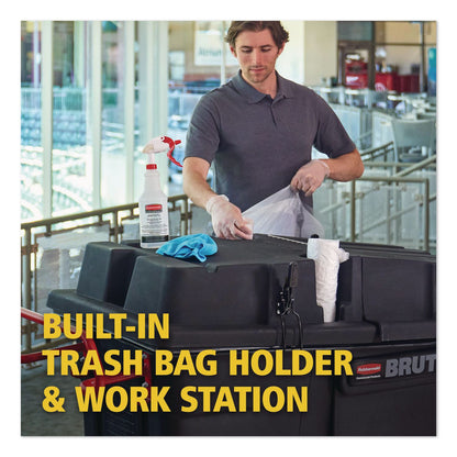 Rubbermaid® Commercial BRUTE Rotomolded Tilt Truck Lid, 28.85 x 57.10 x 9.7, Black (RCP2221456)