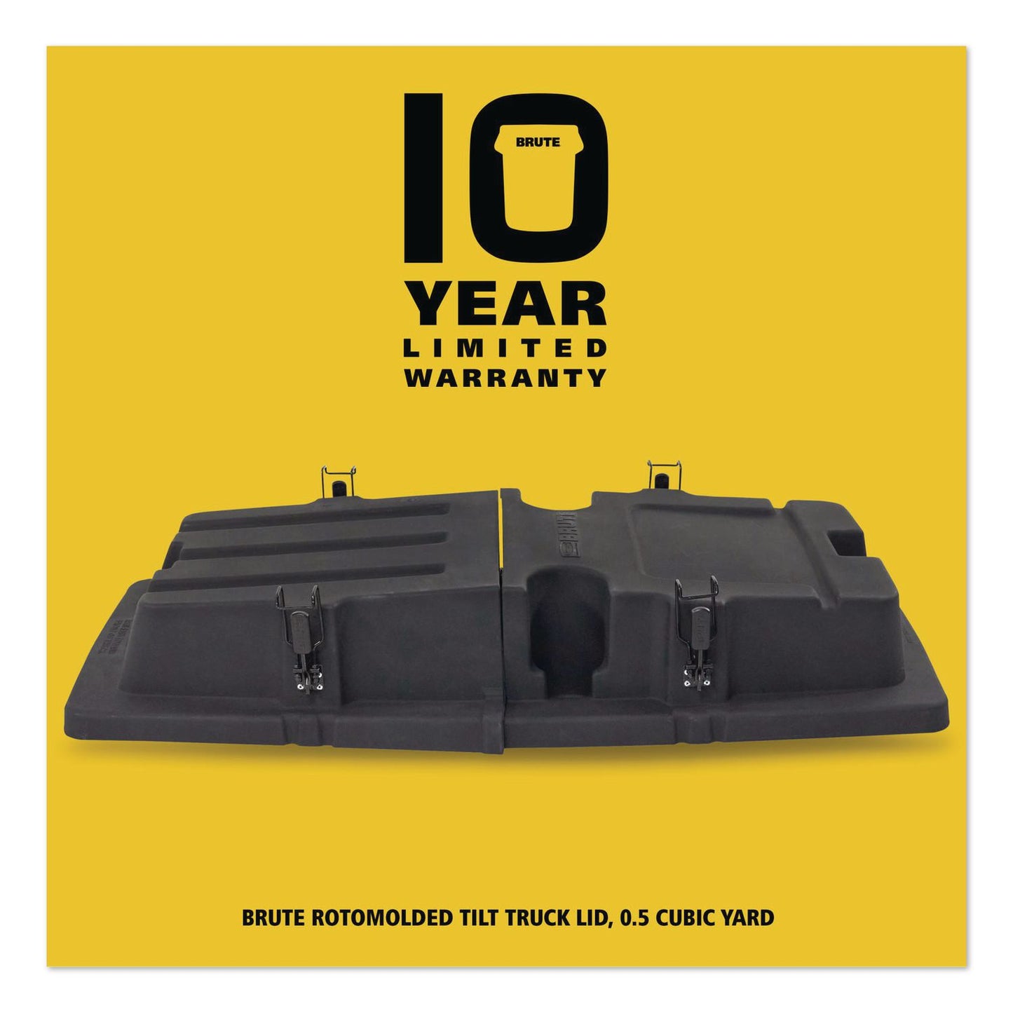 Rubbermaid® Commercial BRUTE Rotomolded Tilt Truck Lid, 28.85 x 57.10 x 9.7, Black (RCP2221456)