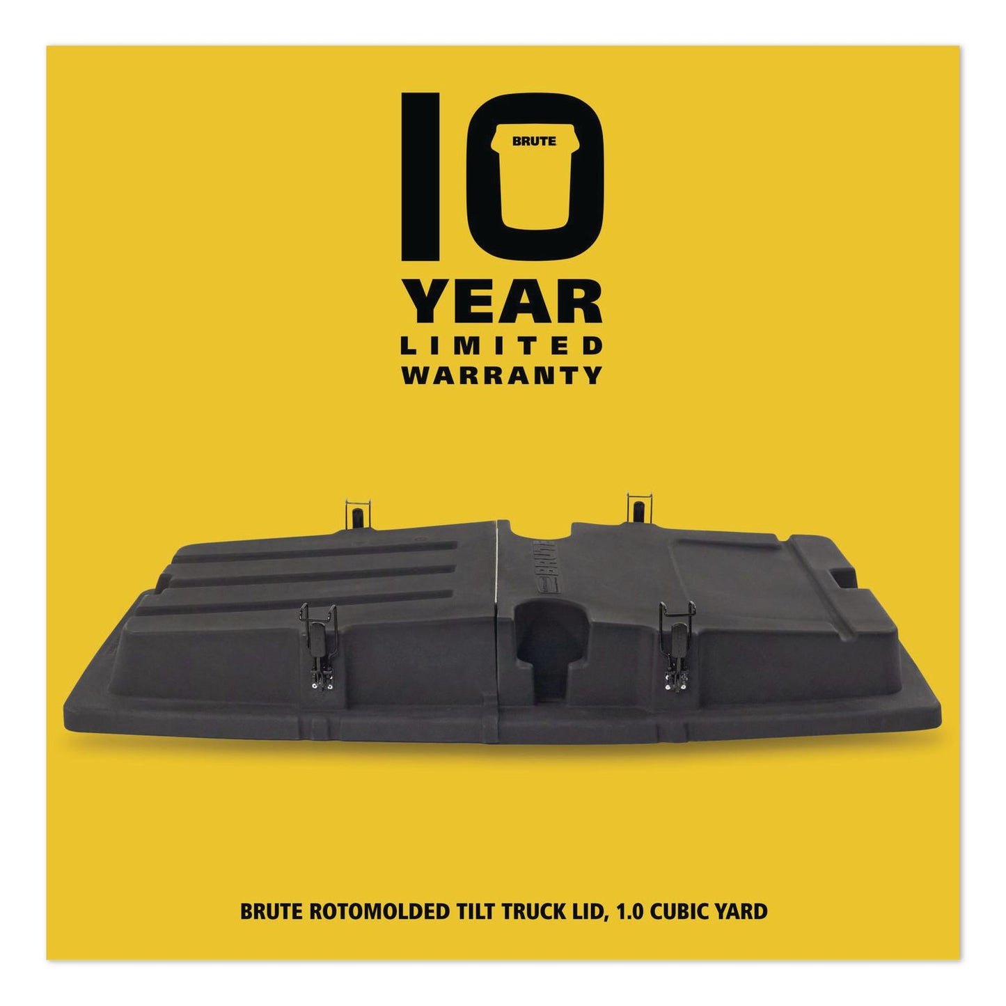 Rubbermaid® Commercial BRUTE Rotomolded Tilt Truck Lid, 35.01 x 70.7 x 9.5, Black (RCP2221457)