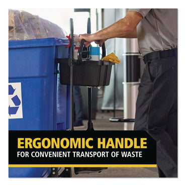Rubbermaid® Commercial BRUTE Ergonomic Rotomolded Tilt Truck Handle and Caddy, 25.45 x 12.82 x 15, Black (RCP2221459)