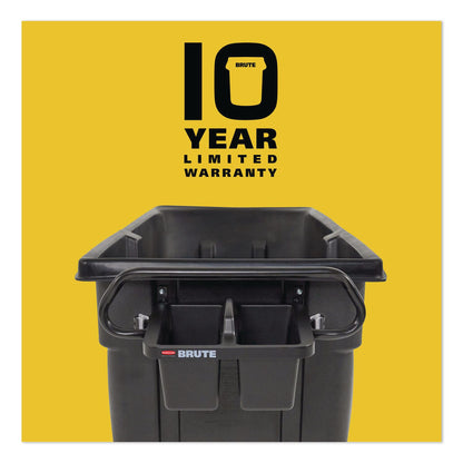 Rubbermaid® Commercial BRUTE Ergonomic Rotomolded Tilt Truck Handle and Caddy, 25.45 x 12.82 x 15, Black (RCP2221459)